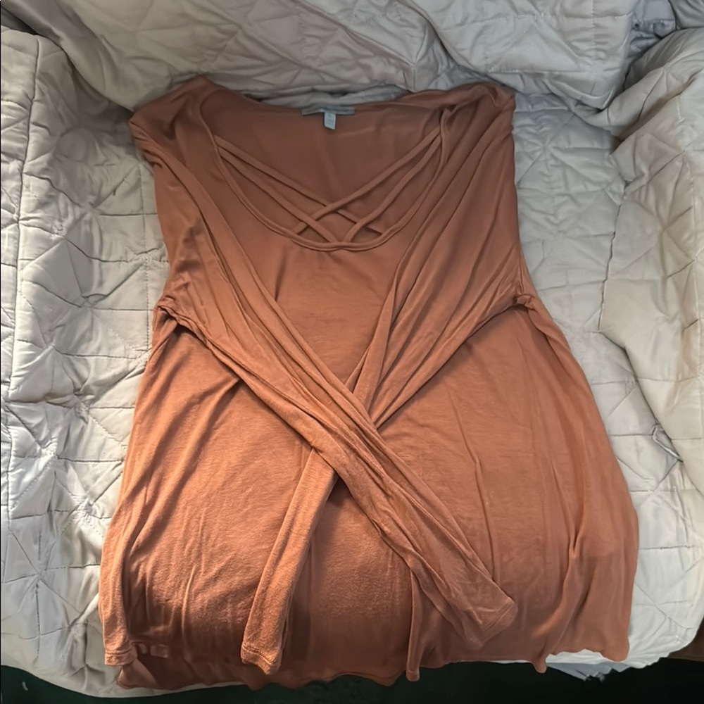 Rust Orange Long Sleeve Top